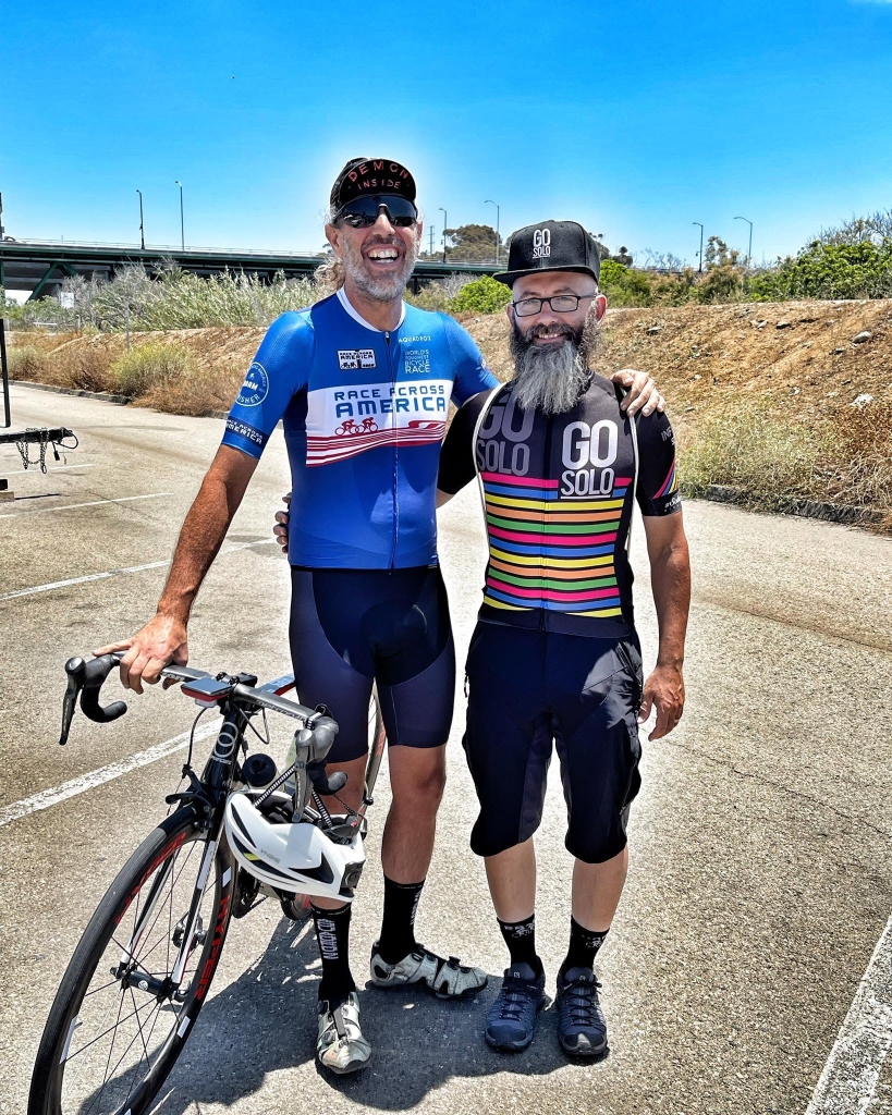 Giovanni Prosperi insieme a Luca Masini alla Race Across America
